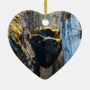 Ornamento De Cerâmica Pedras de travamento no Maligne Canyon - Alberta,