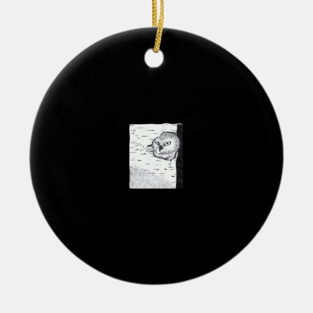 Ornamento De Cerâmica Peekaboo Cute Basic (Frente)