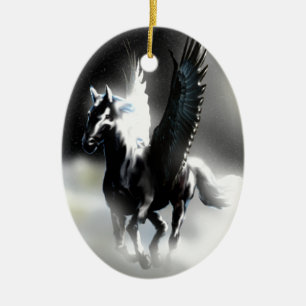 Ornamento De Cerâmica Pegasus da lua