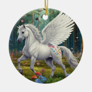 Ornamento De Cerâmica Pegasus Mare em Springtime