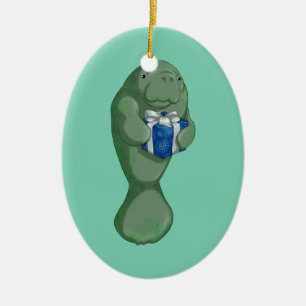 Ornamento De Cerâmica Peixe-boi do Natal