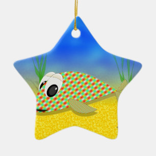 Ornamento De Cerâmica Peixe de desenho