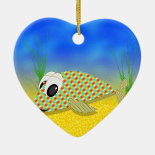 Ornamento De Cerâmica Peixe de desenho