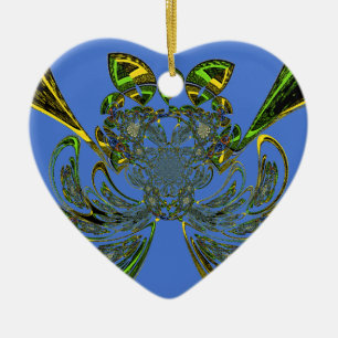 Ornamento De Cerâmica Peixe de penas