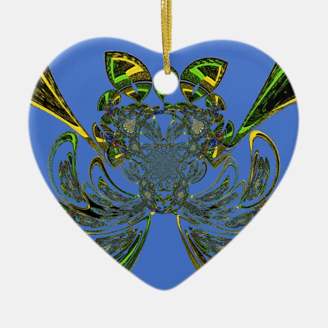 Ornamento De Cerâmica Peixe de penas (Frente)