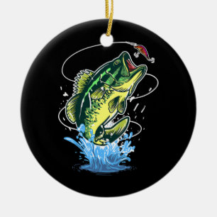 Ornamento De Cerâmica Peixe-Espinho-De-Pesca