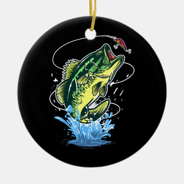 Ornamento De Cerâmica Peixe-Espinho-De-Pesca (Frente)