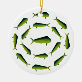 Ornamento De Cerâmica Peixes de Mahi Mahi - golfinho - Dorado