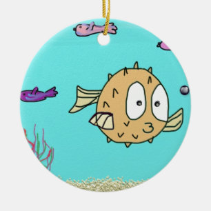 Ornamento De Cerâmica peixes do sopro