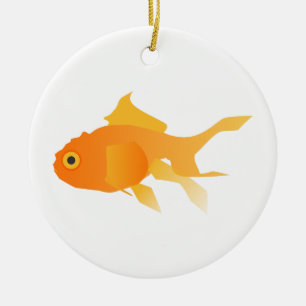 Ornamento De Cerâmica Peixinho-dourado