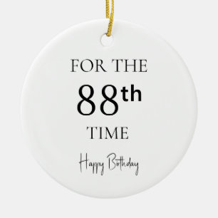 Ornamento De Cerâmica Pela 88ª Vez Feliz Aniversário