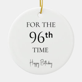 Ornamento De Cerâmica Pela 96ª Vez Feliz Aniversário