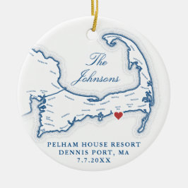 Ornamento De Cerâmica Pelham House Resort Weding Foto Primeiro Natal