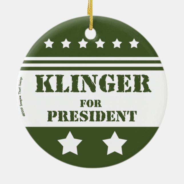 Ornamento De Cerâmica Pelo Presidente Klinger (Traseira)