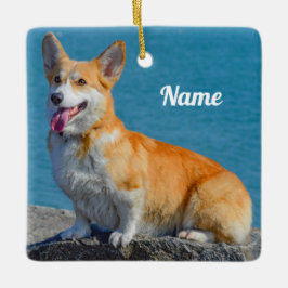 Ornamento De Cerâmica Pembroke Personalizado Galês Corgi Cachorro