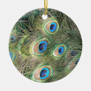 Ornamento De Cerâmica Penas de pavão