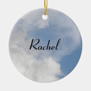 Ornamento De Cerâmica Pendente de Mensagens Personalizadas de Nuvens Flu