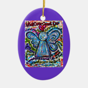 Ornamento De Cerâmica Pendente de Pedido de Cancer Colorido Personalizad