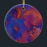 Ornamento De Cerâmica Pendente poético dos amantes<br><div class="desc">Pendente da porcelana dos amantes,  de uma pintura pelo artista de New York,  Susan Tammany com um poema apaixonado pelo poetess japonês antigo,  Izumi Shikibu no reverso.</div>