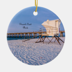 Ornamento De Cerâmica Pensacola Morning Lifeguard Stand E Pier