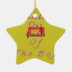 Ornamento De Cerâmica Pensando fora da caixa.