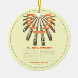 Ornamento De Cerâmica Pensilvânia Railroads leste-oeste agora todo o