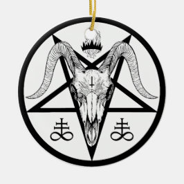 Ornamento De Cerâmica Pentagrama Satanico 