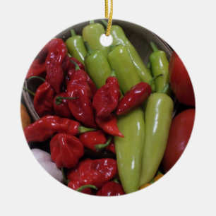 Ornamento De Cerâmica Peppers Chili