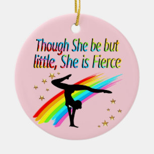 ORNAMENTO DE CERÂMICA PEQUENA, MAS FIERCE GYMNAST DESIGN