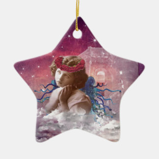 Ornamento De Cerâmica Pequeno Anjo de Oração