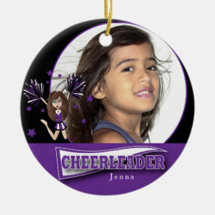 Ornamento De Cerâmica Pequeno Cheerleader - Foto indecente - Roxo