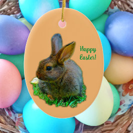 Ornamento De Cerâmica Pequeno Coelhinho - Coelhinho de Páscoa