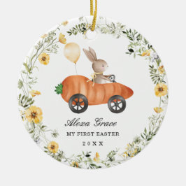 Ornamento De Cerâmica Pequeno Coelho de Flor Selvagem Coelho Primeira Pá