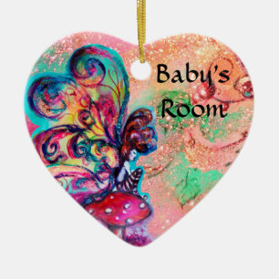 ORNAMENTO DE CERÂMICA PEQUENO ELF DE COGUMELO HANGER