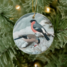 Ornamento De Cerâmica Pequeno pássaro bonito - Bullfinch, Arte