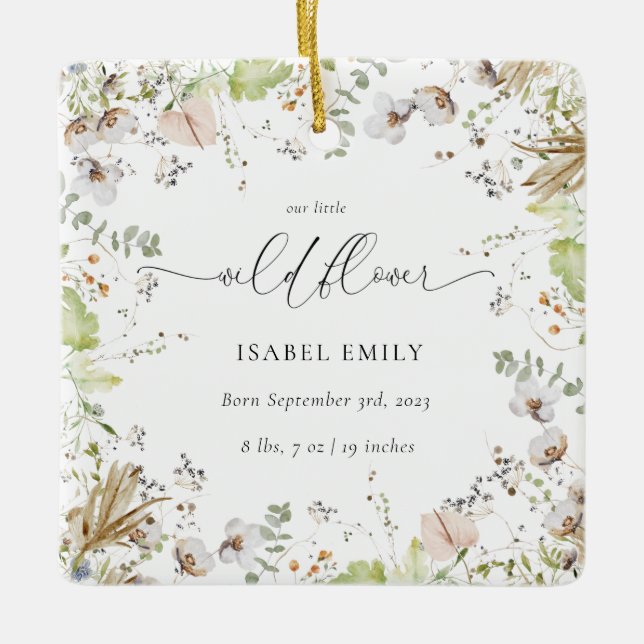 Ornamento De Cerâmica Pequeno Vinho-Vinho Primeiro Natal (Frente)