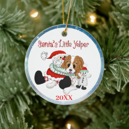 Ornamento De Cerâmica Pequeno Yelper Cavalier King Charles Cerâmico do P