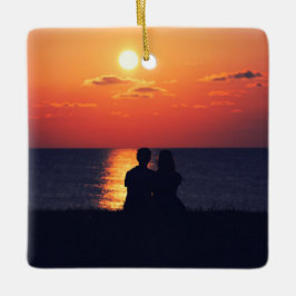 Ornamento De Cerâmica Percorrências Elegantes Personalizáveis de 2 Lados