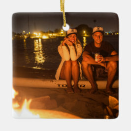 Ornamento De Cerâmica Percorrências Elegantes Personalizáveis de 2 Lados