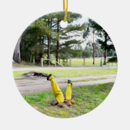 Ornamento De Cerâmica Perdido no Jardim de novo