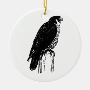 Ornamento De Cerâmica Peregrine Falcon (ilustração)