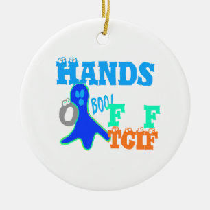 Ornamento De Cerâmica Perfeito Boo! TGIF Obrigado Deus é a sexta-feira H