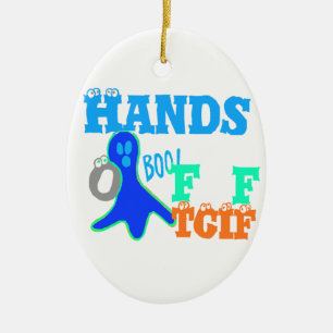 Ornamento De Cerâmica Perfeito Boo! TGIF Obrigado Deus é a sexta-feira H