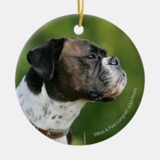 Ornamento De Cerâmica Perfil do cão do pugilista