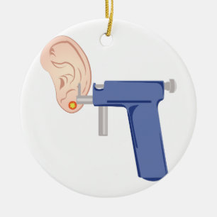 Ornamento De Cerâmica Perfuração da orelha