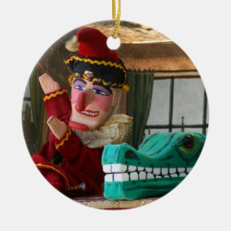 Ornamento De Cerâmica Perfurador e Judy