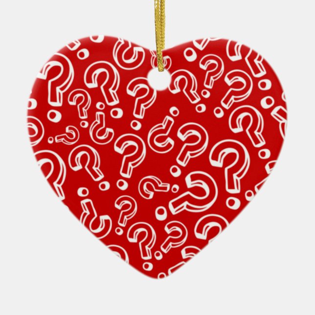 Ornamento De Cerâmica Perguntas (Frente)