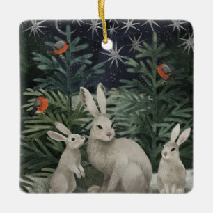 Ornamento De Cerâmica Pernalas de neve de férias, personalizadas