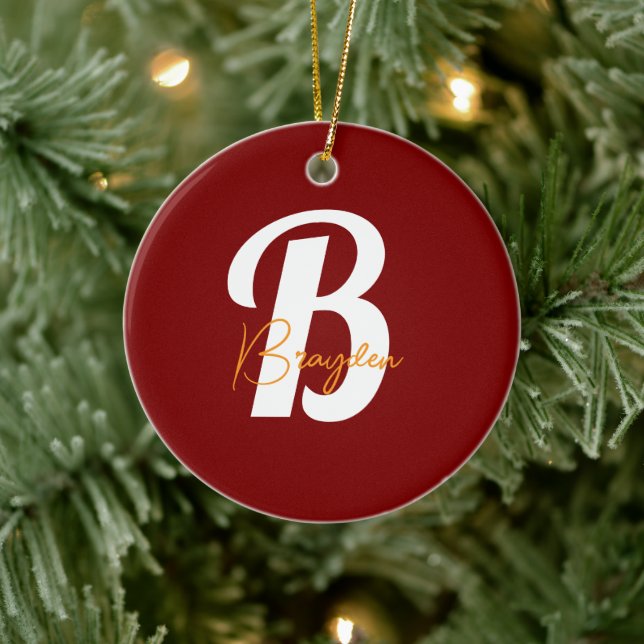 Ornamento De Cerâmica Personalidade do Monograma Elegante (Árvore)