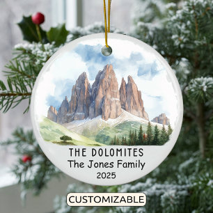 Ornamento De Cerâmica Personalised Dolomites Ornament, Itália